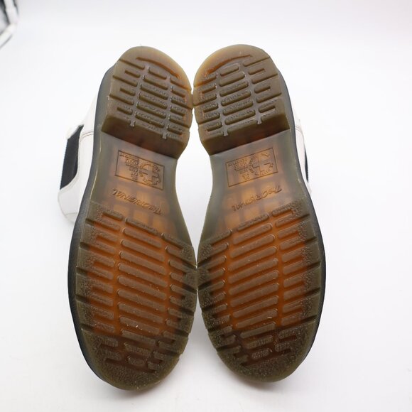 Doc Dr Martens White Leather 2976 Chelsea Boot Women's Size 8 Pull On Shoes - Picture 6 of 12